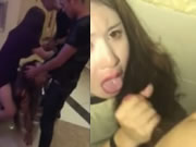 Jogo de sexo em grupo em sala de KTV asiática